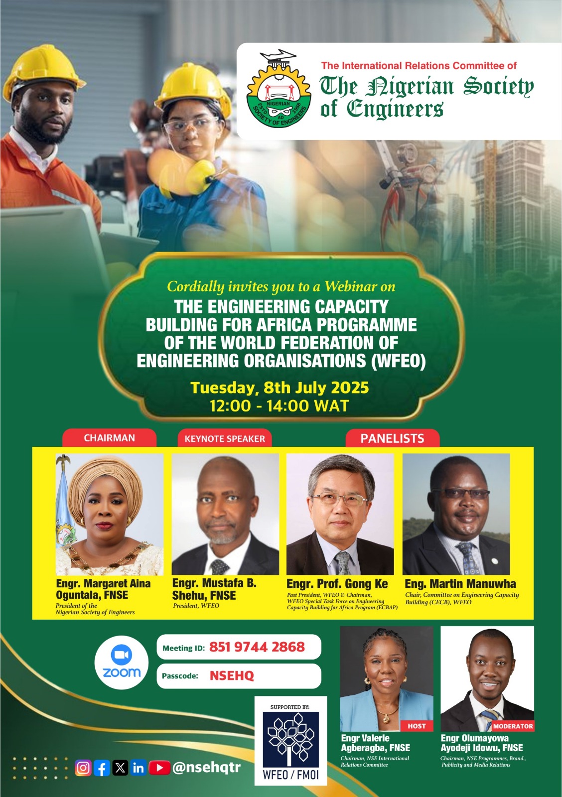 THE INTERNATIONAL RELATIONS  COMMITTEE OF THE NIGERIAN SOCIETY OF ENGINEERS 
