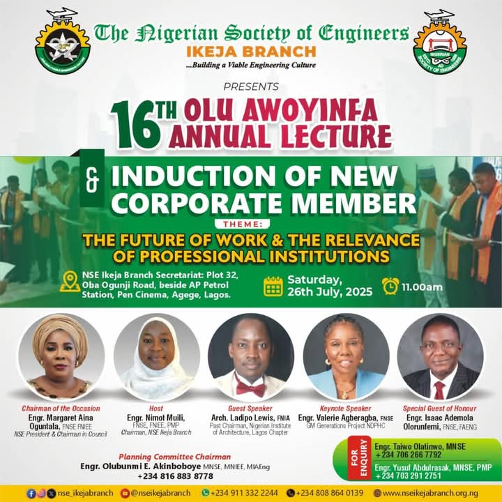THE NIGERIAN SOCIETY OF ENGINEERS NSE IKEJA BRANCH 
